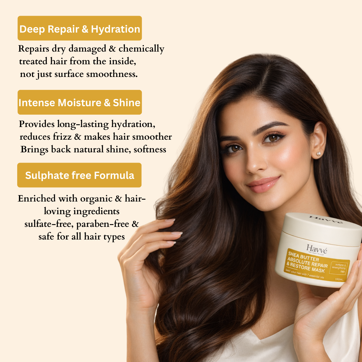 Shea Butter Absolute Repair Hair Mask - 150ml - Havve Store